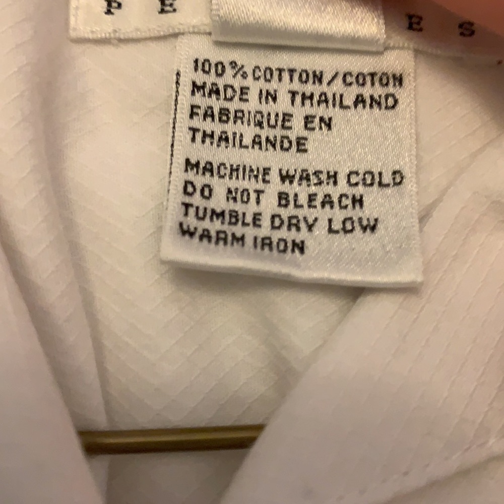 Talbots Petite Womens White Button Down Shirt 6P - Picture 3 of 4